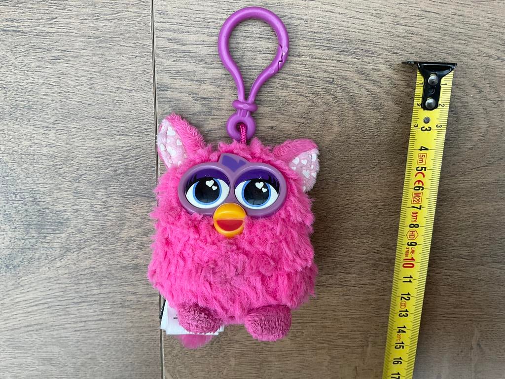 Gebruikte, niet kapot, pluche roze Furby sleutelhanger, Ophalen, Gebruikt, Knuffel of Figuurtje