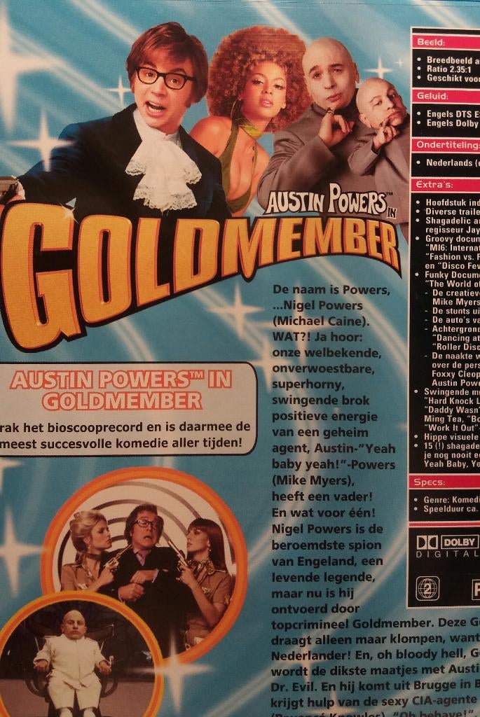 Austin Powers The Spy Who shagged me EN goldmember  2 DVD'S, Cd's en Dvd's, Alle leeftijden, Ophalen of Verzenden, Zo goed als nieuw