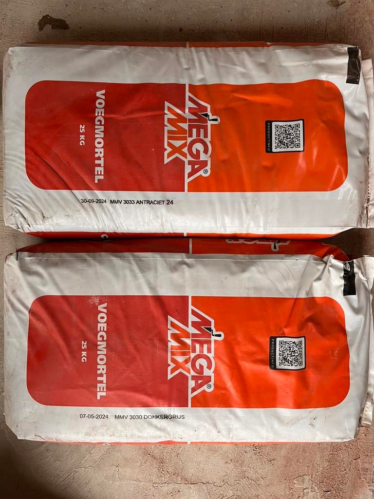 Megamix voegmortel - twee nieuwe zakken a 25 kg, Ophalen, Nieuw
