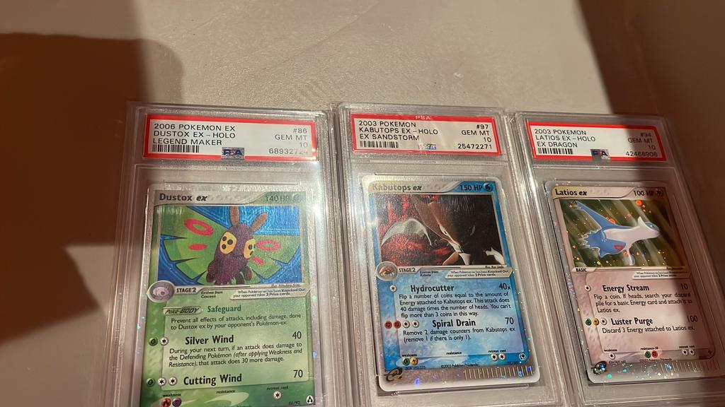 Latios ex psa10 kabutobs ex psa10 dustox ex psa10, Ophalen of Verzenden, Zo goed als nieuw