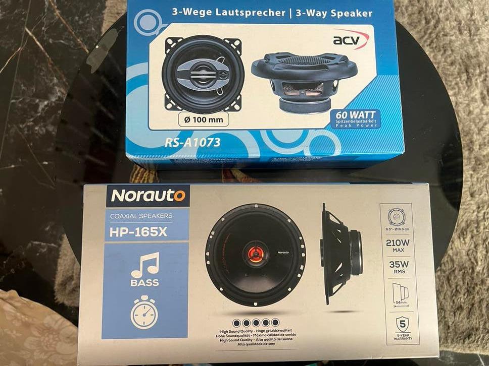 Norauto HP-165X & ACV RS-A1073 Coaxiale Speakers, Auto diversen, Autospeakers, Ophalen, Nieuw
