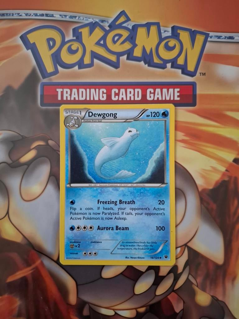Dewgong 16/124 XY Fates Collide pokemon kaart nm, Ophalen of Verzenden, Zo goed als nieuw, Losse kaart