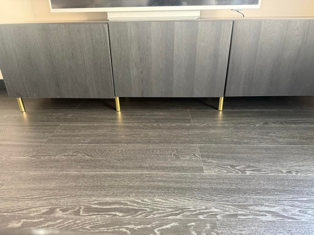 Tv meubel besta zwart, Ophalen, Gebruikt, Minder dan 100 cm, 25 tot 50 cm