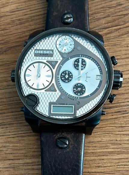 Diesel horloge heren model DZ-7126, Overige merken, Staal, Polshorloge, Ophalen of Verzenden