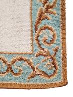 Handgemaakt oosters wol Smyrna retro floral 68x135cm, Gebruikt, 100 tot 150 cm, Crème, Onbekend