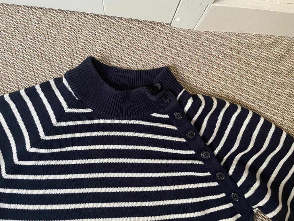 Blauw wit gestreepte schipperstrui 100 % katoen, Overige kleuren, Overige maten, Ophalen of Verzenden, Zo goed als nieuw