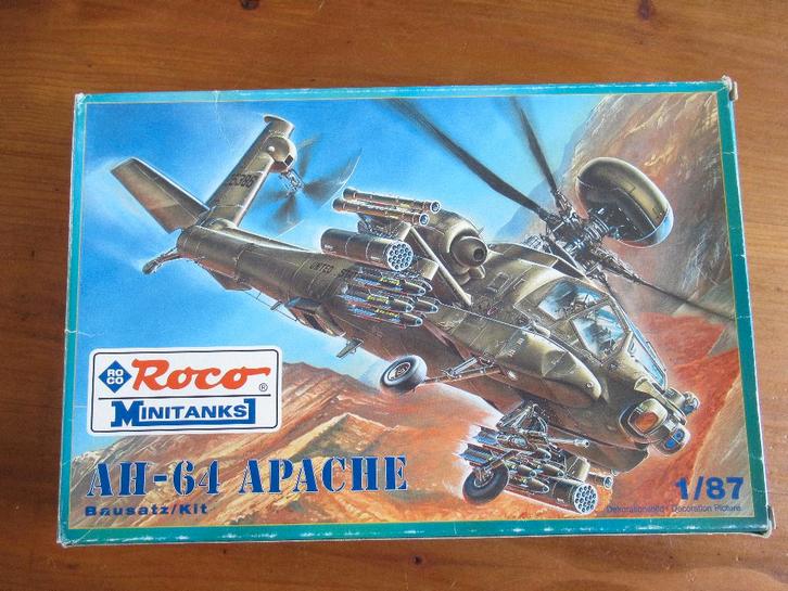 AH-64 Apache  (Roco Minitanks 1/87), Hobby en Vrije tijd, Modelbouw | Vliegtuigen en Helikopters, Zo goed als nieuw, Helikopter