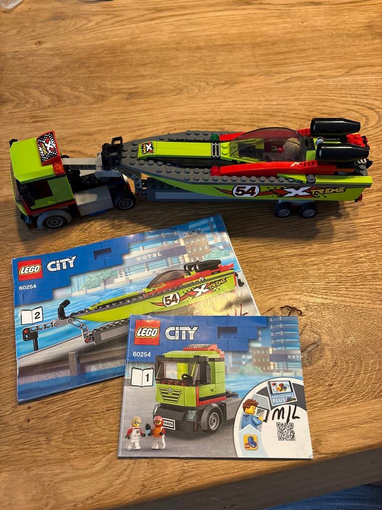 Lego City 60254 racetruck met speedboot, Kinderen en Baby's, Speelgoed | Duplo en Lego, Lego, Ophalen of Verzenden, Complete set