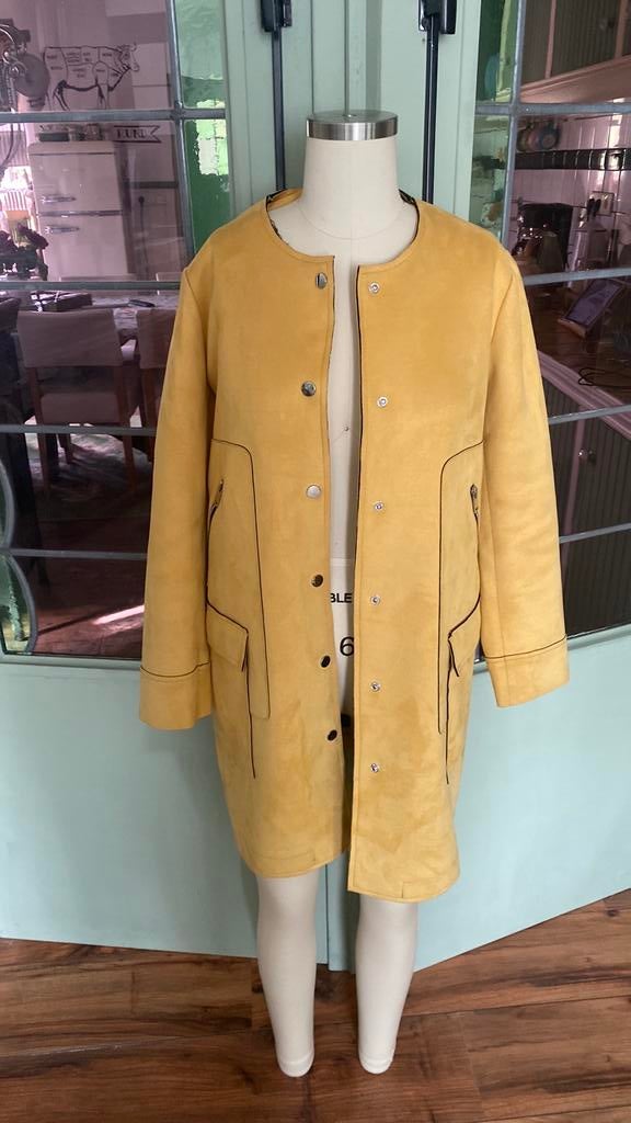 Gele zomerjas merk Mango maatje M, Ophalen of Verzenden, Zo goed als nieuw, Maat 38/40 (M), Geel