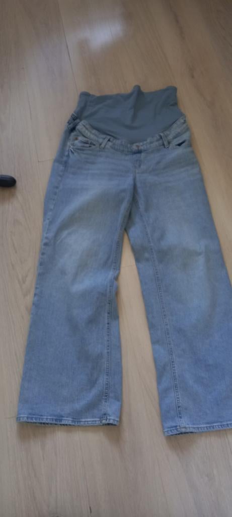 Zwangerschaps spijkerbroek, Kleding | Dames, Positiekleding, H&M, Blauw, Maat 42/44 (L), Ophalen of Verzenden