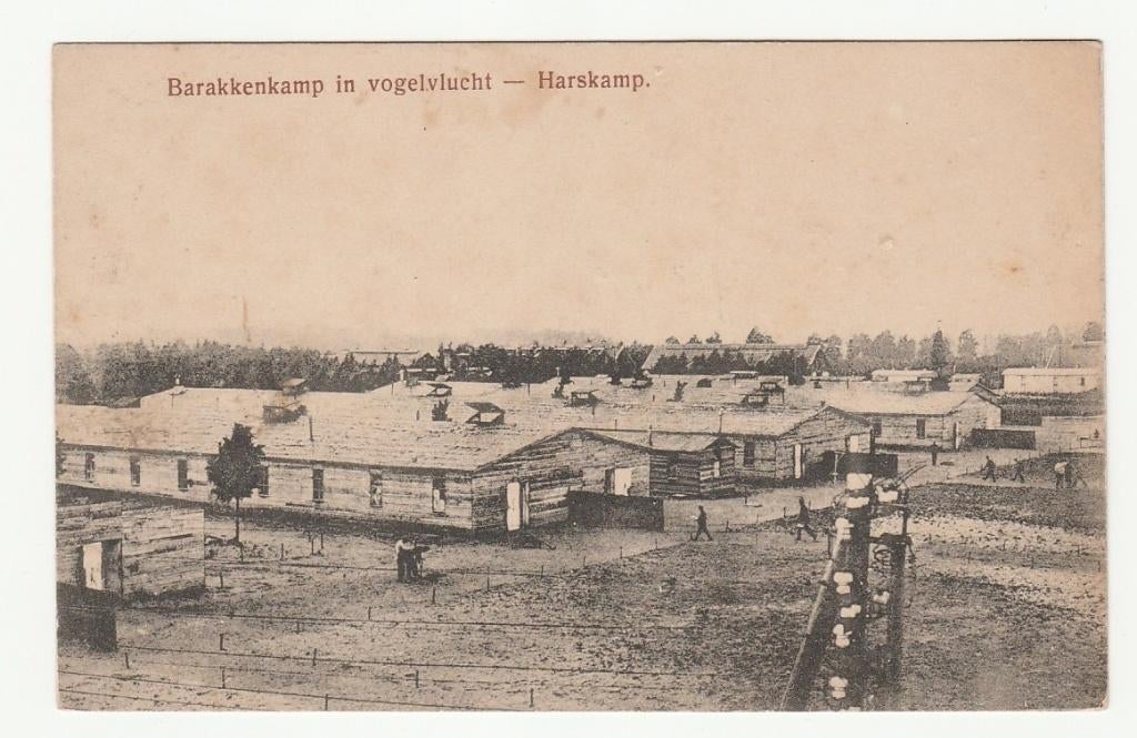 ansichtkaart Harskamp - Barakkenkamp in vogelvlucht, Verzenden, Landmacht, Nederland, Foto of Poster