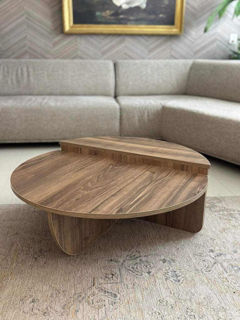 Ovale salontafel Giorgio van walnoothout