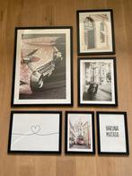 7 posters in IKEA lijsten Fiskbo, Ophalen, Minder dan 50 cm, 50 tot 75 cm, Zo goed als nieuw