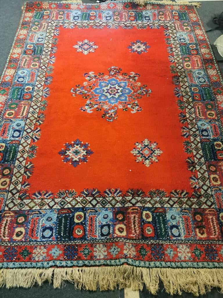 Handgeknoopt Perzisch tapijt, 50 jaar oud, Huis en Inrichting, Ophalen, Gebruikt, 200 cm of meer, 200 cm of meer