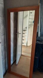 Grote spiegel met houten lijst, Huis en Inrichting, Woonaccessoires | Spiegels, Ophalen, Gebruikt, 150 tot 200 cm, Rechthoekig