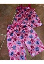 Satijnen pyjama roze met print, maat 110, Kinderen en Baby's, Kinderkleding | Maat 110, Ophalen of Verzenden, Zo goed als nieuw