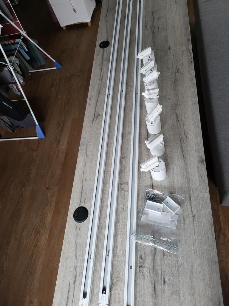 Powergear rail verlichting 6 meter met 8 spots, Ophalen of Verzenden