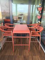 Terracotta tuinset barhoogte horeca kwaliteit, Ophalen, Gebruikt, Eettafel, Tuinset