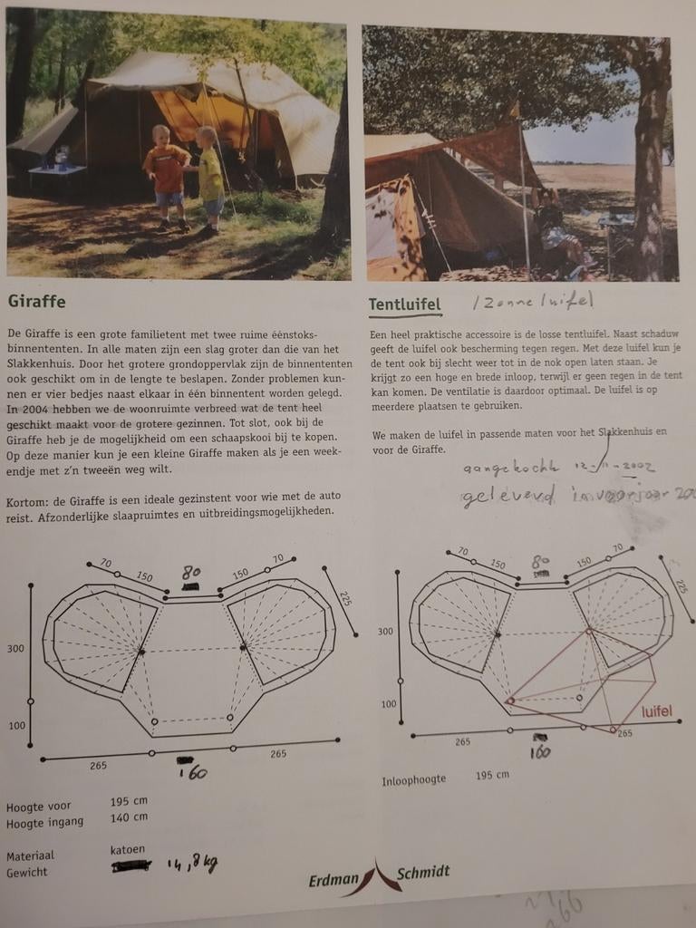 Erdman Schmidt Giraffe met petluifel en tarp, Ophalen, Gebruikt, Tot en met 5