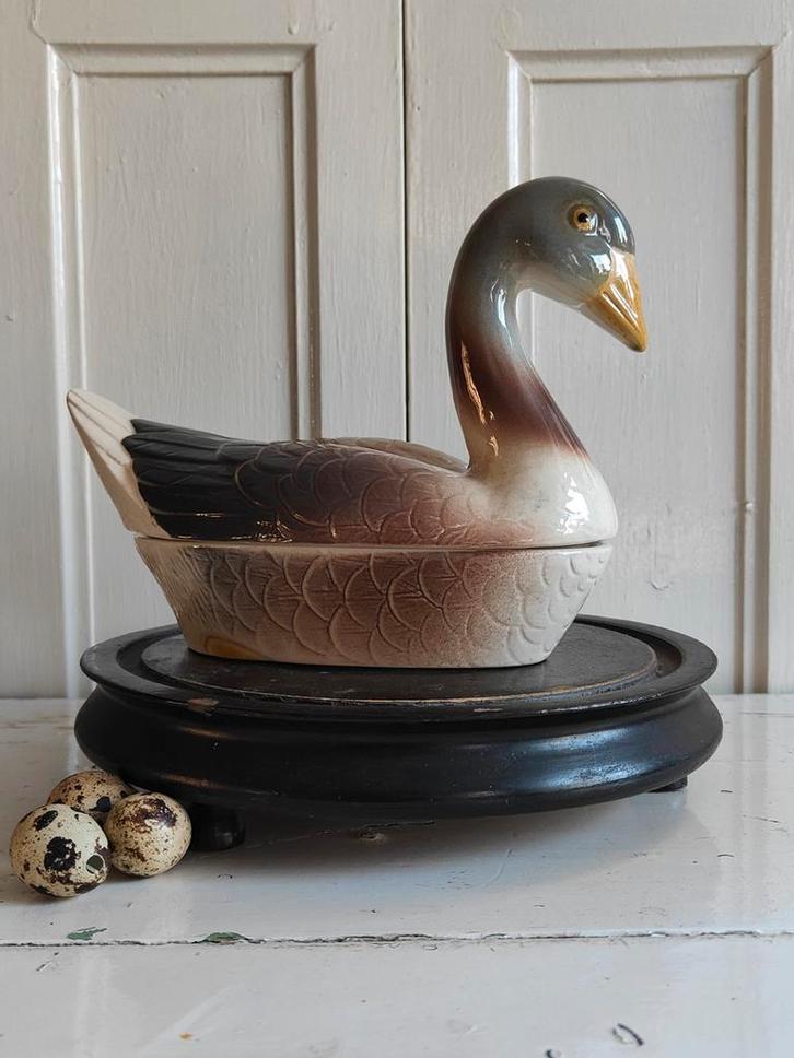 Michel Caugant paté terrine grote gans, Antiek en Kunst, Antiek | Keramiek en Aardewerk, Ophalen of Verzenden