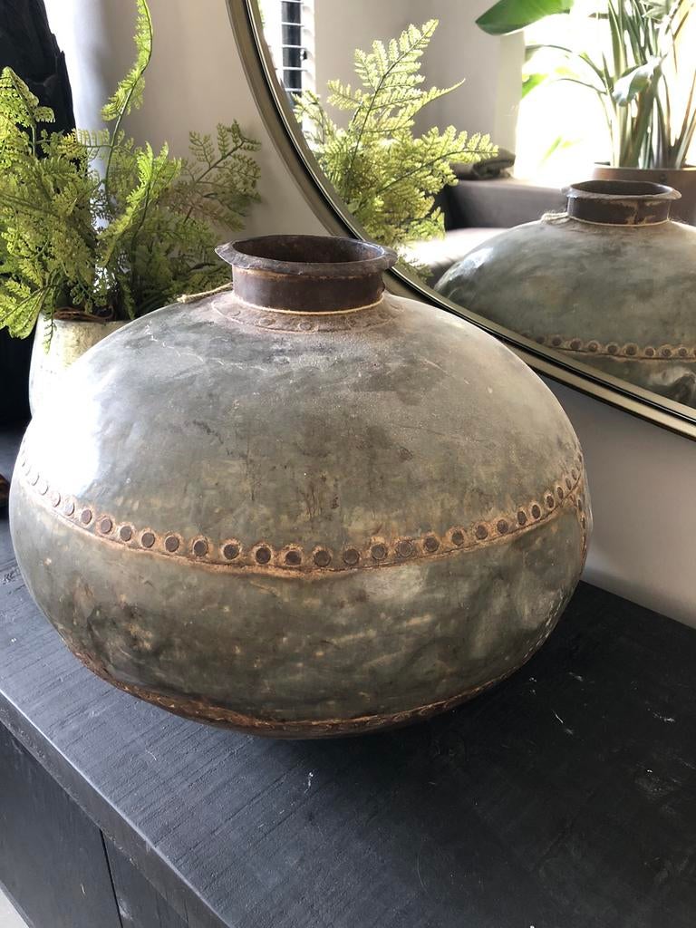 Groot industriele vaas, Huis en Inrichting, Woonaccessoires | Vazen, Overige materialen, Overige kleuren, Ophalen of Verzenden