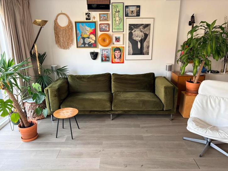 IKEA NOCKEBY 3-zitsbank met luxe velvet hoes (Soferia), Huis en Inrichting, Banken | Sofa's en Chaises Longues, Zo goed als nieuw