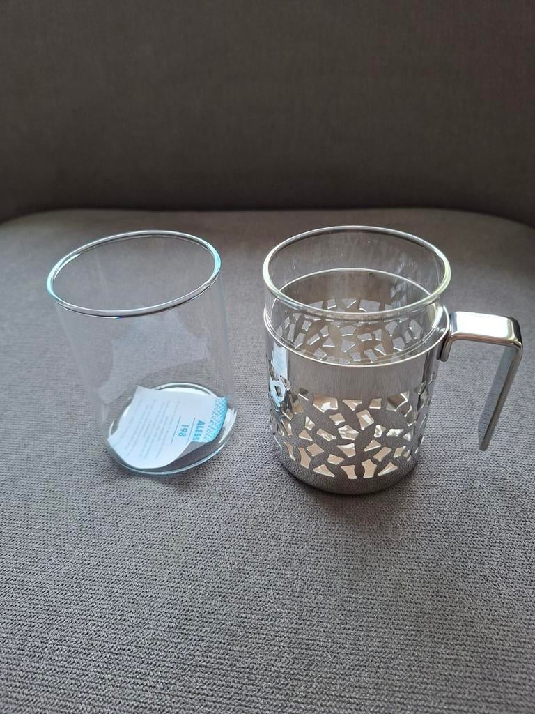 Alessi MSA13 "Cactus!" theeglas met houder, Huis en Inrichting, Ophalen of Verzenden, Alessi, Glas, Overige typen
