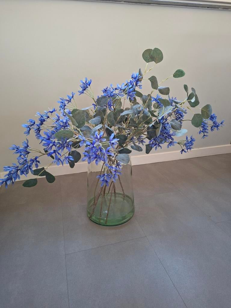 Kunstbloemen in vaas, Huis en Inrichting, Woonaccessoires | Droogbloemen, Ophalen, Zo goed als nieuw