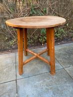 Ronde houten tafel opknapper - 60 cm hoog, 60 cm diameter, Huis en Inrichting, Tafels | Bijzettafels, Ophalen, Gebruikt, Rond
