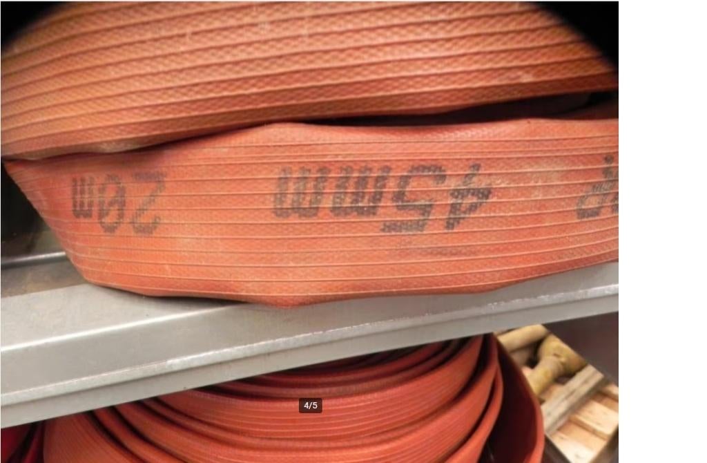 Brandslang Rood Plat oprolbaar 45mm 20m, Tuin en Terras, Ophalen, Gebruikt, Tuinslang