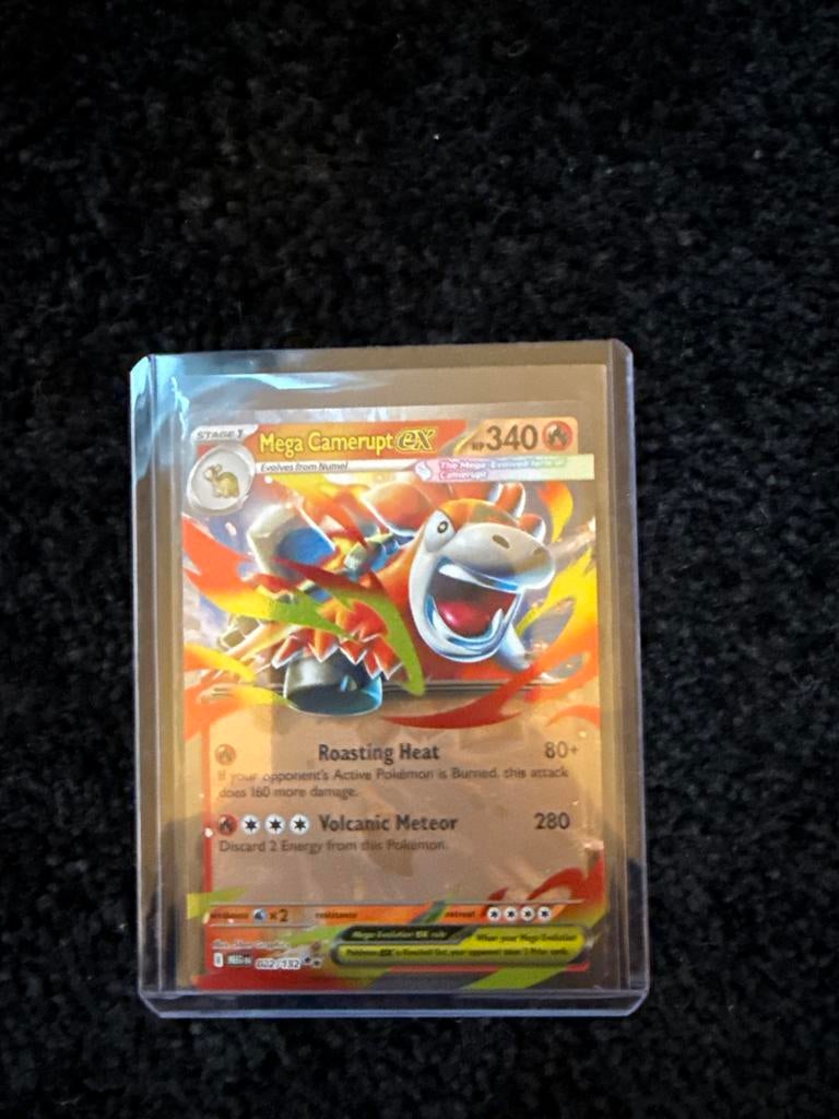 Mega Camerupt EX Pokémon kaart, Ophalen, Gebruikt, Losse kaart, Foil
