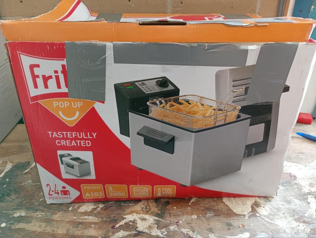 Fritel frituurpan mand en bak, 4 liter of meer, Ophalen of Verzenden