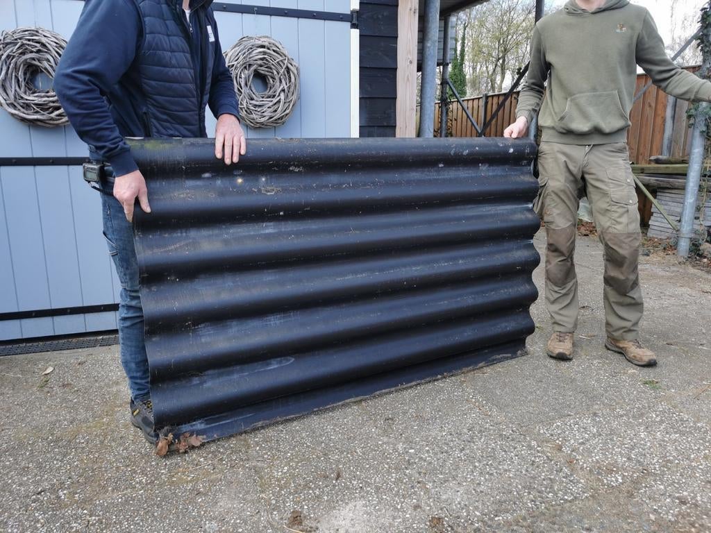 Golfplaat zwart 2x, Ophalen, IJzer