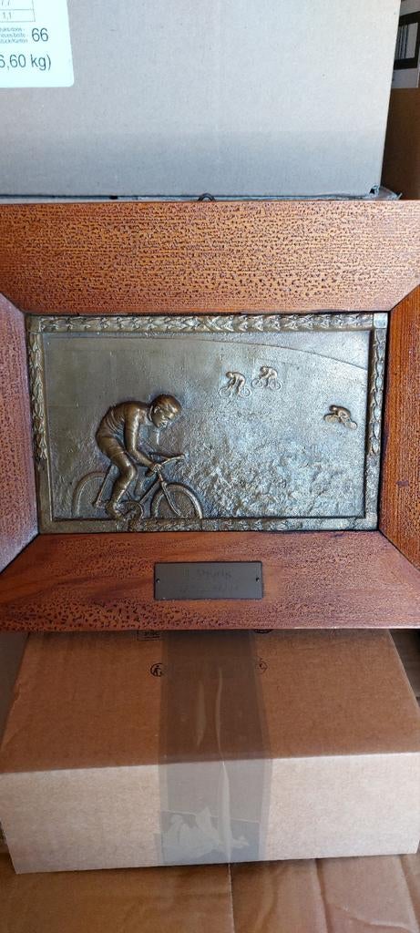 Art Deco Bronzen Plaquette, Ophalen of Verzenden