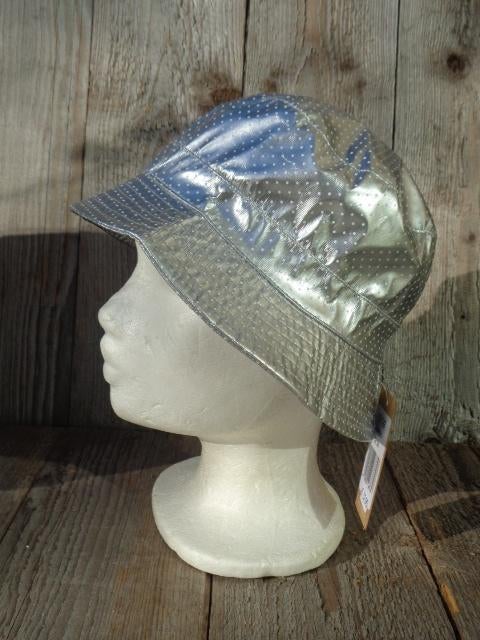 Licht grijze waterafstotende glanzende bucket hat van Fiebig, 56 of 57 cm (M, 7 of 7⅛ inch), Haven 49, Hoed, Geasluis@planet.nl