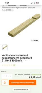 Ventilatielat (isolatieshop) geïmpregneerd 21,5x48 3000mm, 25 tot 50 mm, Nieuw, 300 cm of meer, Balk