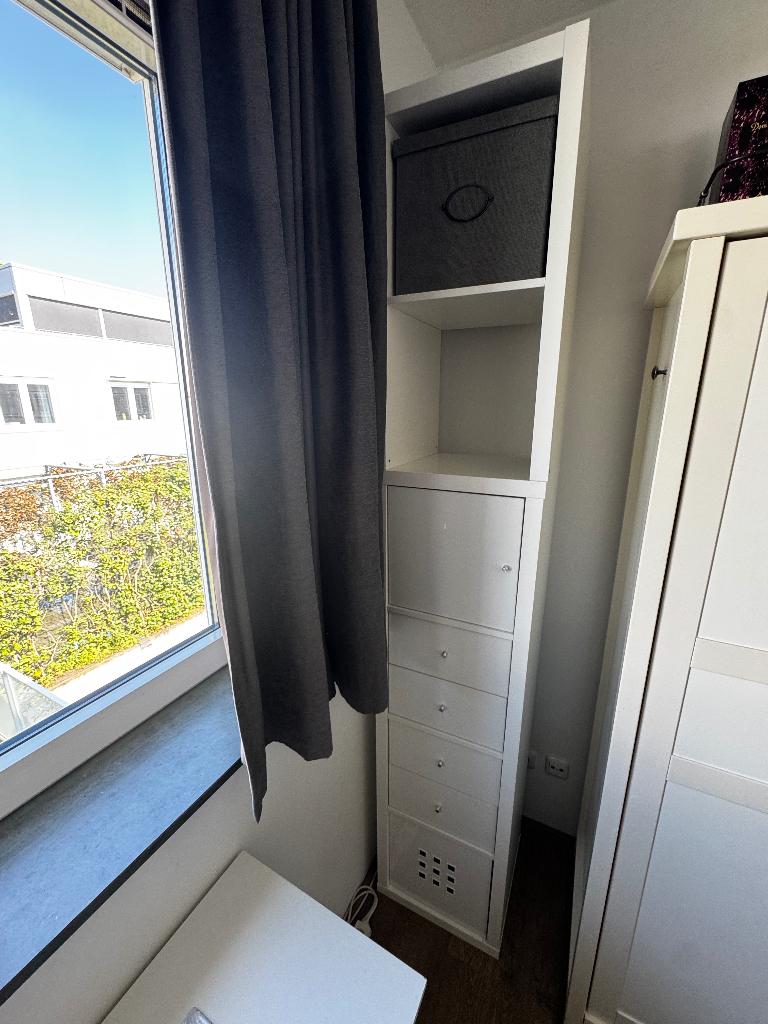 Kallax mat wit 1 x 6 kast, Huis en Inrichting, Kasten | Wandmeubels, Ophalen, Gebruikt, 200 cm of meer, Overige materialen