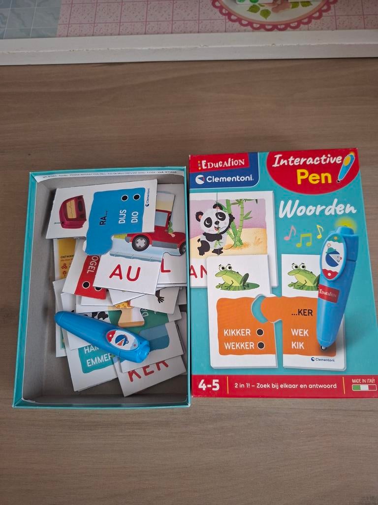 Clementoni Interactive Pen Woorden 4-5 jaar, Ophalen of Verzenden, Zo goed als nieuw, Taal en Lezen, Met geluid