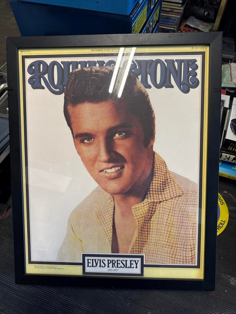 Ingelijste Rolling Stone cover Elvis Presley (1977), Ophalen, Zo goed als nieuw