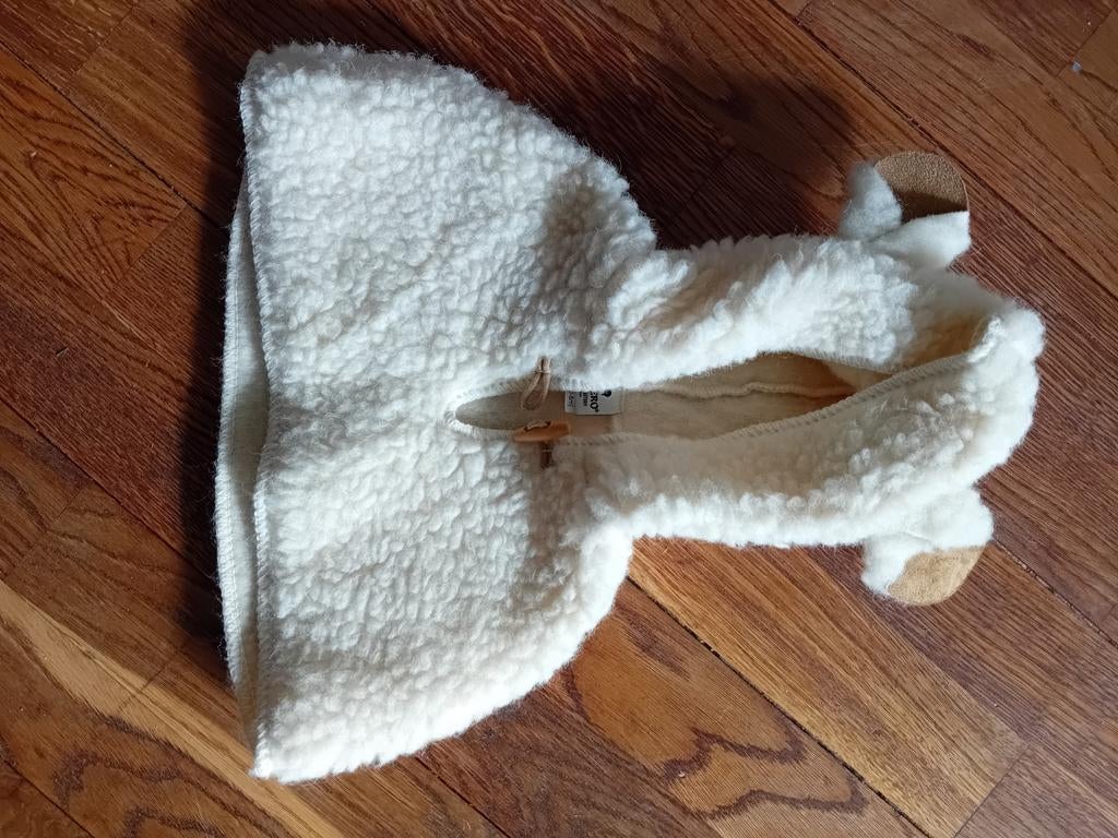 Alwero wollen poncho cape 50-62, Ophalen of Verzenden, Zo goed als nieuw, Alwero, Jongetje of Meisje