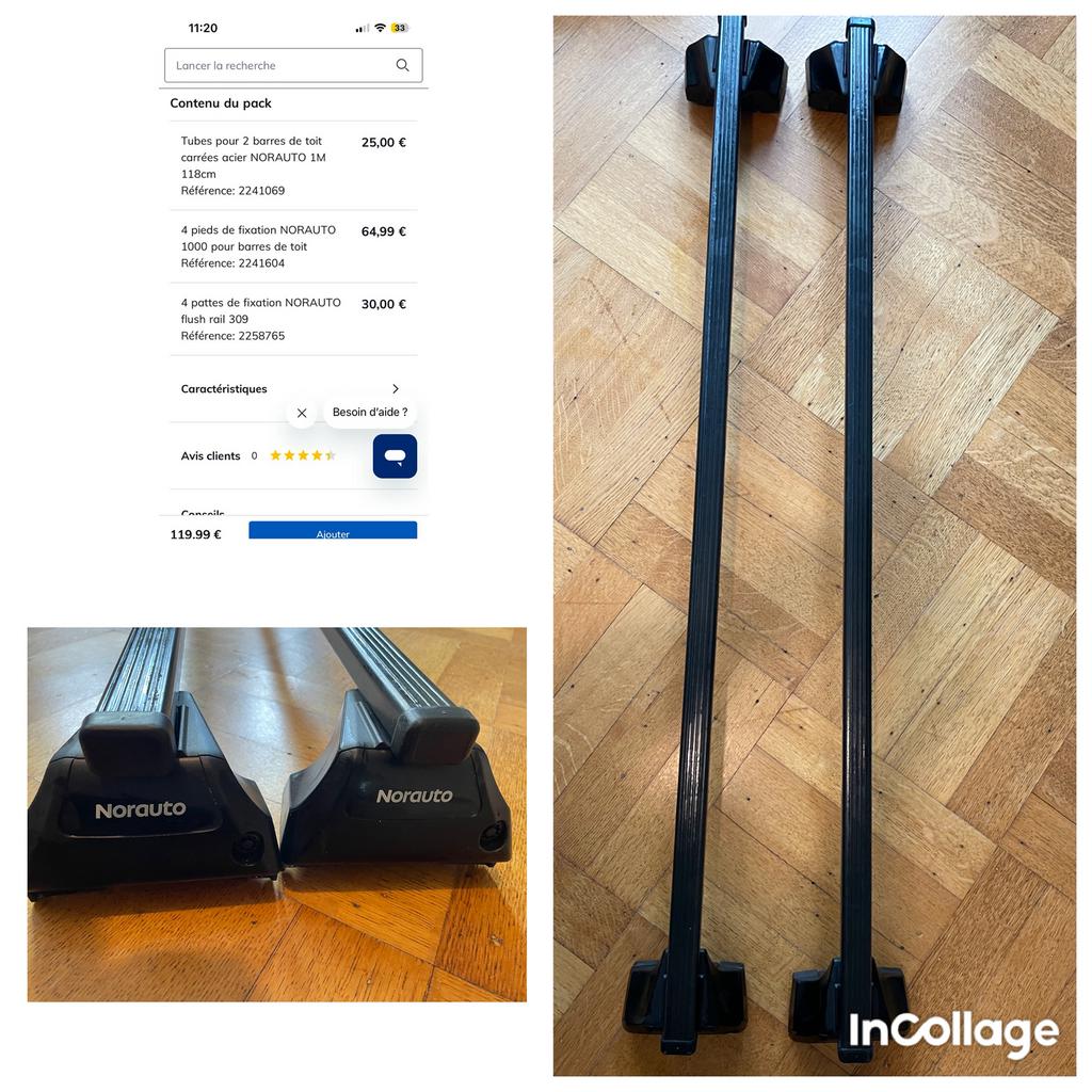 Dakdragers Norauto – Compatibel met Mercedes GLC – Als nieuw, Auto diversen, Dakdragers, Zo goed als nieuw, Ophalen