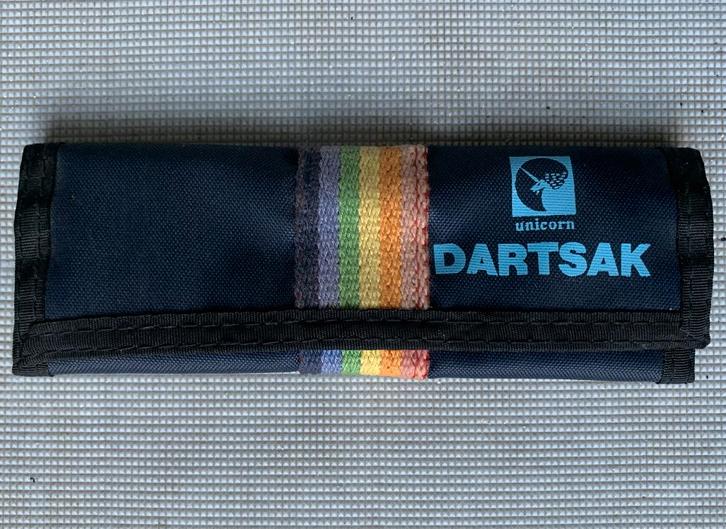 Unicorn Dartsak Wallet - Dart Case blauw regenboog, Sport en Fitness, Darts, Gebruikt, Overige typen, Ophalen of Verzenden