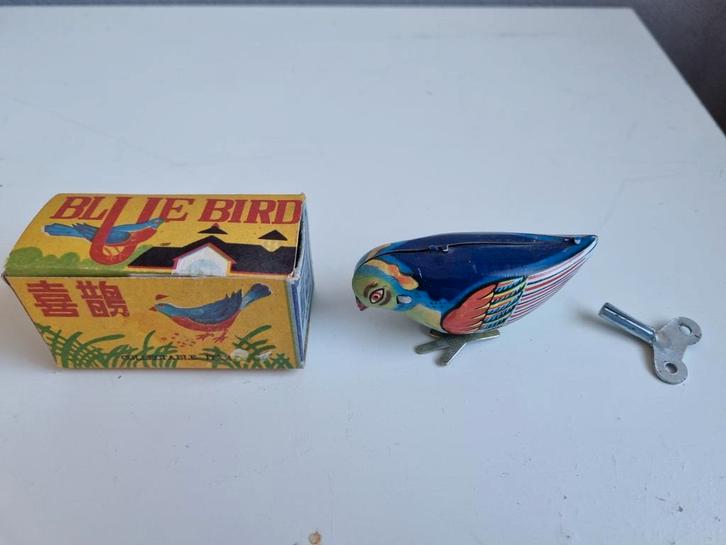 Vintage Opwindbaar Tinnen Speelgoed "Blue Bird" (MS 029), Verzamelen, Speelgoed, Zo goed als nieuw, Ophalen of Verzenden