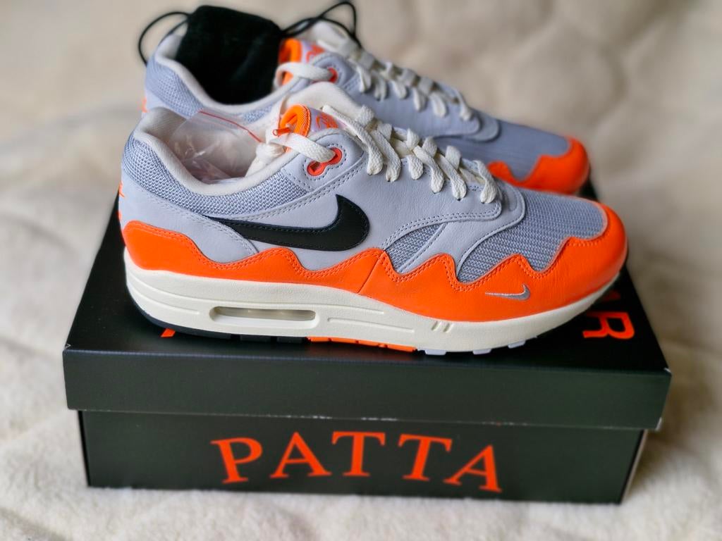 Nike air max 1 Patta Hyper Crimson 44.5, Overige kleuren, Nike, Nieuw, Ophalen of Verzenden
