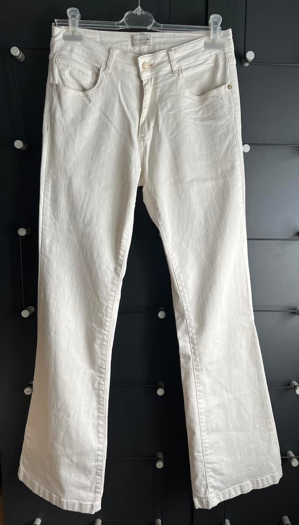 Para Mi, crème jeans, flared, Ophalen of Verzenden, Zo goed als nieuw, Wit, W30 - W32 (confectie 38/40)