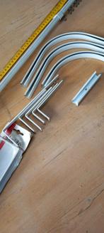 Gordijnrail 1.15m + hulpstukken, Ophalen, Gebruikt, 100 tot 150 cm, Wit