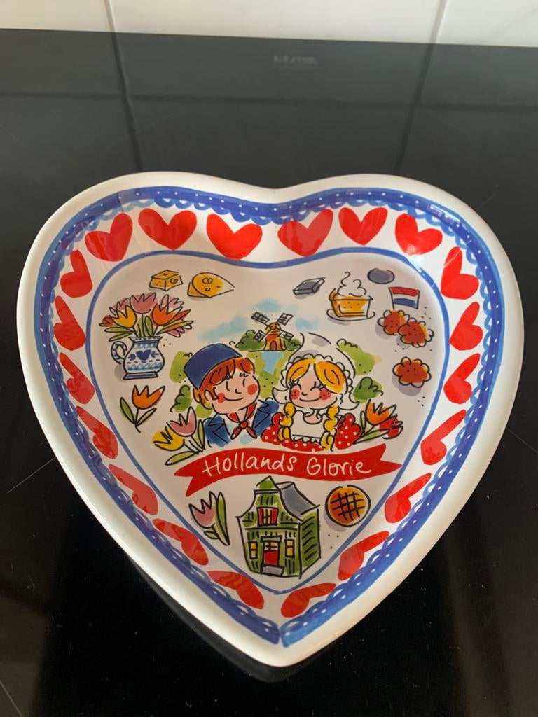 Blond holland glorie schaal hartje, Ophalen, Blond Amsterdam, Aardewerk, Schaal of Schalen
