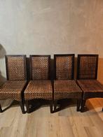 4 Rotan stoelen - Stevige kwaliteit., Ophalen, Gebruikt, Minder dan 75 cm, Hout