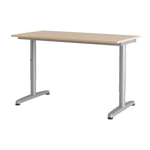 IKEA Galant zit/sta tafel/bureau. Met zwart tafelblad., Huis en Inrichting, Bureaus, Ophalen, In hoogte verstelbaar, Hout, Zo goed als nieuw