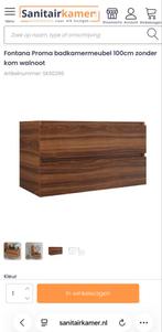 Fontana Proma Wastafelmeubel Eiken Bruin 100cm, Ophalen, 50 tot 100 cm, Zo goed als nieuw, Minder dan 100 cm